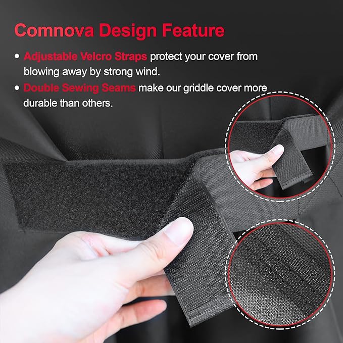 Comnova Grill Cover 30 Inch - 7105 BBQ Cover for Weber Spirit 210 Gas Grill Heavy Duty  Waterproof, Barbecue Cover for Weber Spirit E-210 Grill with Side Trays Fold Down (NOT Fit Spirit II E-210)