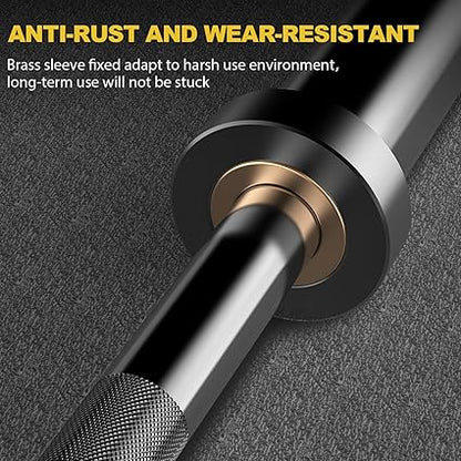 POWER GUIDANCE Chrome Olympic Barbell Bar, 2 Inch Weight Bar for lifting, Hip Thrusts,Universal Strength Training Bars 4ft5ft6ft