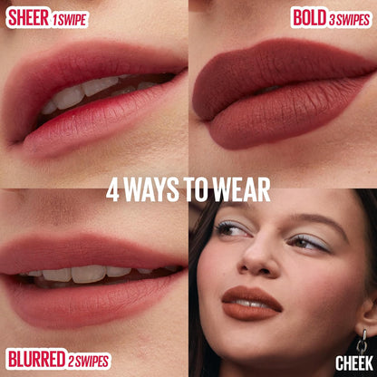 MAYBELLINE Super Stay Teddy Lip Tint, Long Lasting Matte Lipstick For Up To 12HR Wear, Mascara Tear, 1 Count (Open Box)