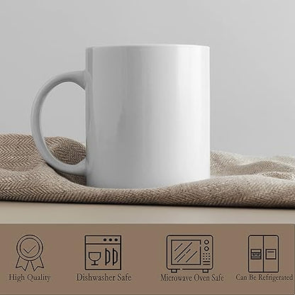 TANGLONG Sublimation Mugs Blank, Tazas Para Sublimacion, White Ceramic Sublimation Cups, Bulk Mugs for Coffee, Tea, Latte, Soup, Milk, Hot Cocoa 11 oz Set of 12