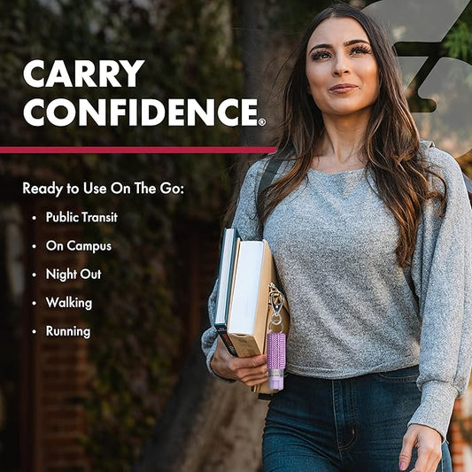SABRE Pepper Spray, Quick Release Keychain for Easy Carry and Fast Access, Finger Grip for More Accurate and Faster Aim, Maximum Police Strength OC Spray, 0.54 fl oz, Secure and Easy to Use Safety
