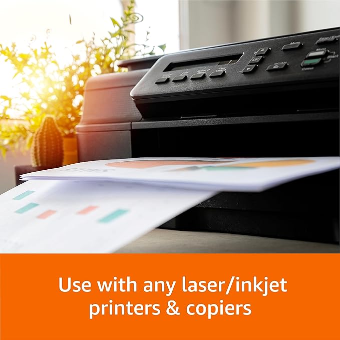 Basics Multipurpose Copy Printer Paper, 8.5-x-11-inch, 24lb, 1500 Sheets (3 Packs of 500), 97 Bright, White