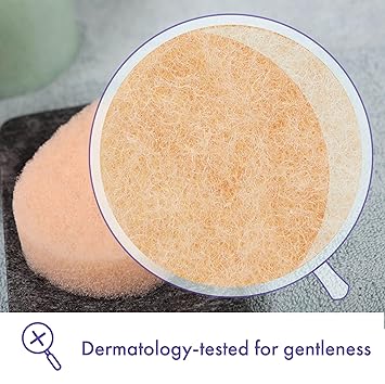 Buf-Puf Gentle Facial Sponge, Dermatologist Developed, Removes Deep Down Dirt  Makeup That Causes Breakouts and Blackheads, Reusable, Exfoliating, 1 Count