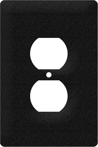 SWEN Products Blank - No Design Wall Plate Cover (Single Outlet, Black)