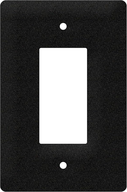 SWEN Products Blank - No Design Wall Plate Cover (Single Rocker, Black)