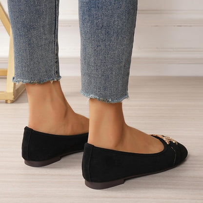 Women's Round Toe Ballet Shoes Flats Comfortable Ballerina Shoes Slip On Work Flats for Walking, Driving, Dressy