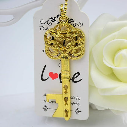 152pcs Skeleton Key Bottle Opener Wedding Favors Makhry(Silver&Gold)
