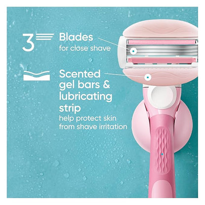 Gillette Venus ComfortGlide White Tea Women's Razor Refills, 6 Refill Cartridges, Fits Venus Reusable Razor Handles, 3-Bladed with Built-in Shave Gel Bars