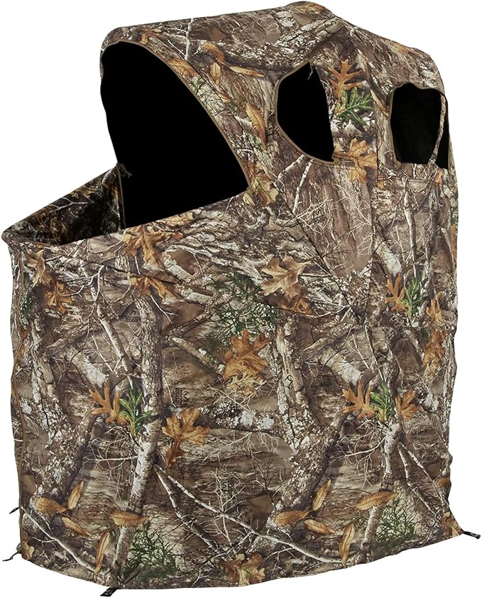 Ameristep Hunting Lightweight Portable Ultra-Compact Easy-Setup 1-Person Tent Chair Ground Blind, Mossy Oak Break-Up Country