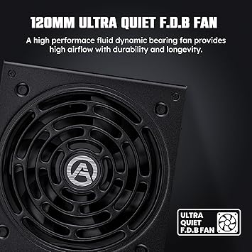 1300W ATX 3.0 PCIE 5.0 Power Supply, 80 Plus Gold Certified, Fully Modular, 10 Year Warranty