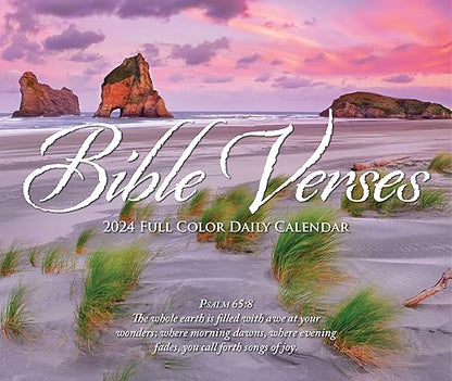 Willow Creek Press Bible Verses Daily 2024 BoxDesk Calendar (5.86" x 4.72")