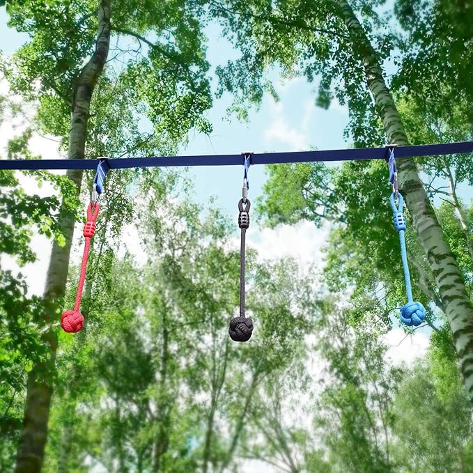 Rainbow Craft Ninja Warrior Slackline Ninja Fist Holds - Kids Ninja Backyard Ninja Training Equipments, Ninja Accessories for Ninja Warrior Obstacle Course, Ninja Fists, 3-Pack Monkey Boxing Hold