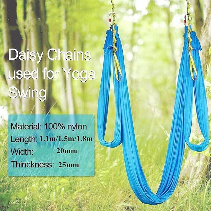 2Pcs Adjustable Anti-Gravity Chrysanthemum Swing Flying Stretch Belt Rope Climbing Daisy Chains Extension Yoga Belt Hanging