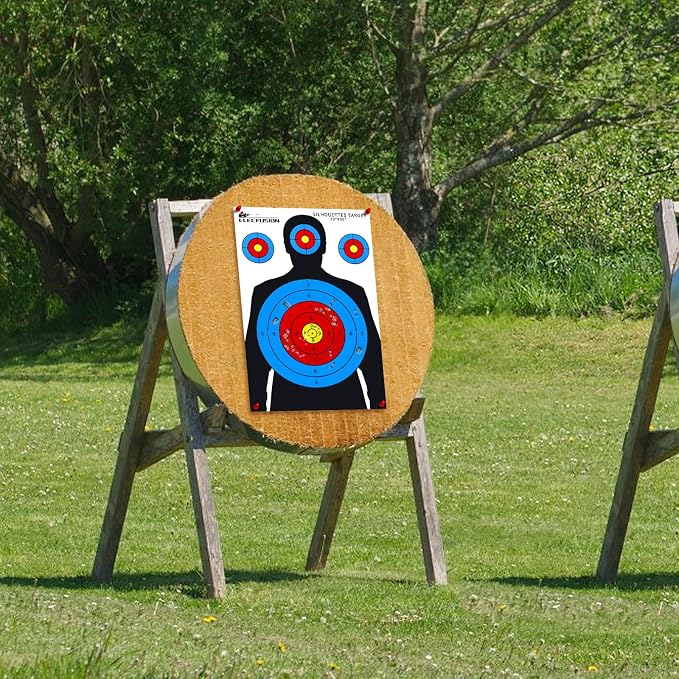 ElecFusion 6 Pack Silhouette Shooting Targets, 23X35 inch Paper Targets for Shooting Range, Suitable for Indoor/Outdoor Range Use with Handguns, BB Guns, Rifles, Pistols, Airsoft Guns