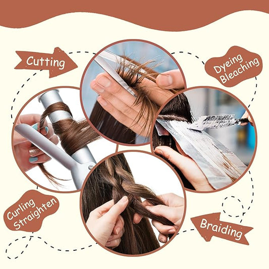 Mannequin Head with Human Hair - 20-22" Cosmetology Mannequin Head with 100 Real Human Hair for Braiding Practice Cutting - Manikin Head with Human Hair for Hairdresser (Brown)