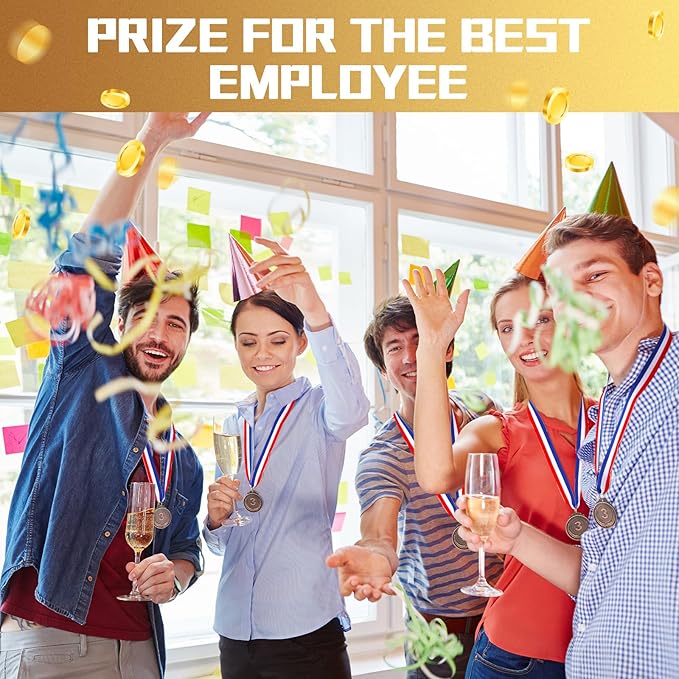Sasylvia 120 Pcs Gold Silver Bronze Prizes Award Medals Winner Medals for Awards Adults Medals for Baseball Softball Sports Spelling Bees Competitions 2 Inch
