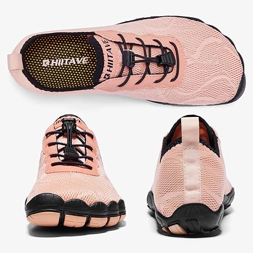 hiitave Womens Water Shoes Quick Dry Barefoot for Swim Diving Surf Aqua Sports Pool Beach Walking Yoga