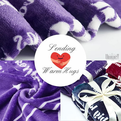 Gifts for Mom, I Love You Blanket 100 Languages Soft Fleece Blanket Mom Gifts from Daughter Son Valentines Day Gifts for Women Wife Birthday Gift Throw Blanket 65Aux 50Au