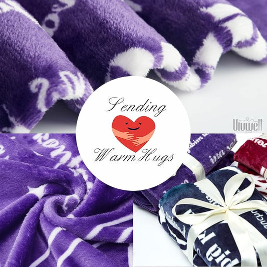 Gifts for Mom, I Love You Blanket 100 Languages Soft Fleece Blanket Mom Gifts from Daughter Son Valentines Day Gifts for Women Wife Birthday Gift Throw Blanket 65Aux 50Au