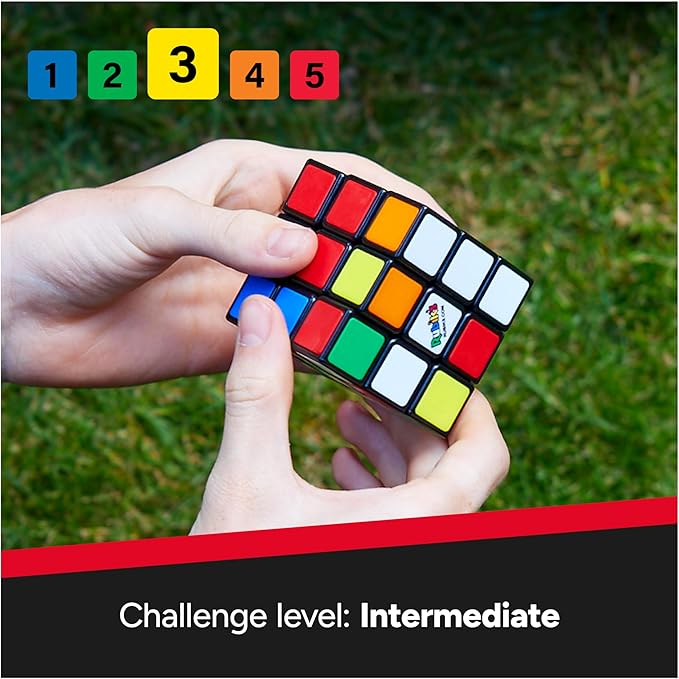 Rubik's Cube, The Original 3x3 Cube, Problem-Solving Brain Teaser, Color-Matching Puzzle, Fidget Toy, Sensory Puzzle, for Ages 8 & Up
