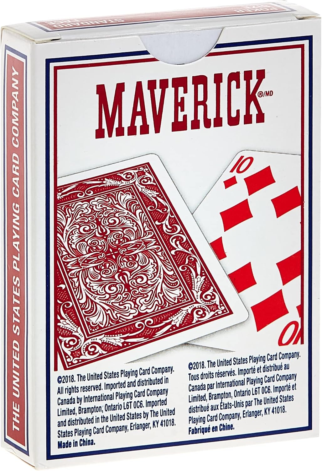 Maverick Poker Playing Cards feature regular index numbers Each Maverick Poker Deck measures 2.5 x 3.5 inches( Bule Box )