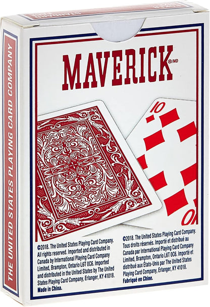 Maverick Poker Playing Cards feature regular index numbers Each Maverick Poker Deck measures 2.5 x 3.5 inches( Bule Box )