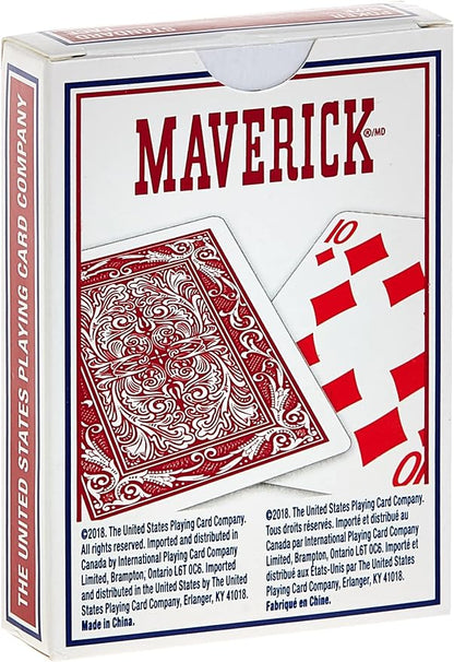 Maverick Poker Playing Cards feature regular index numbers Each Maverick Poker Deck measures 2.5 x 3.5 inches( Bule Box )