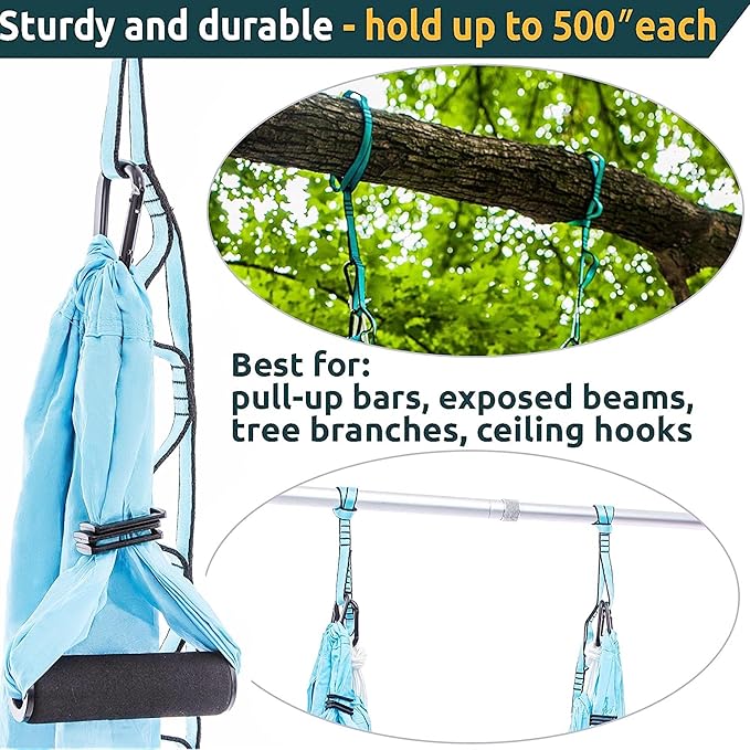 2Pcs Adjustable Anti-Gravity Chrysanthemum Swing Flying Stretch Belt Rope Climbing Daisy Chains Extension Yoga Belt Hanging