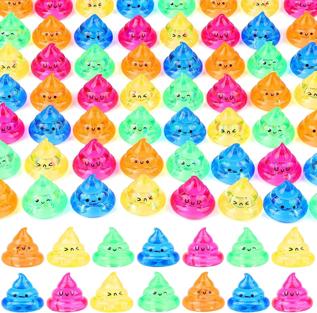 28 PCS Unicorn Poop Mini Unicorn Party Favors Acrylic Poop Figurines Mini Unicorn Expressions Decorations for Friends Family Colleagues Prank Gifts Birthday Party Decoration