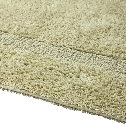 Better Trends 20" x 60" Runner Bath Room Rug 100 Cotton Extra Soft Water Absorbent Reversible, Washable Luxury Long Mat for Bath Room Floor, Tub, Laundry Room Oeko-Tex Certified Sage Lux Collection