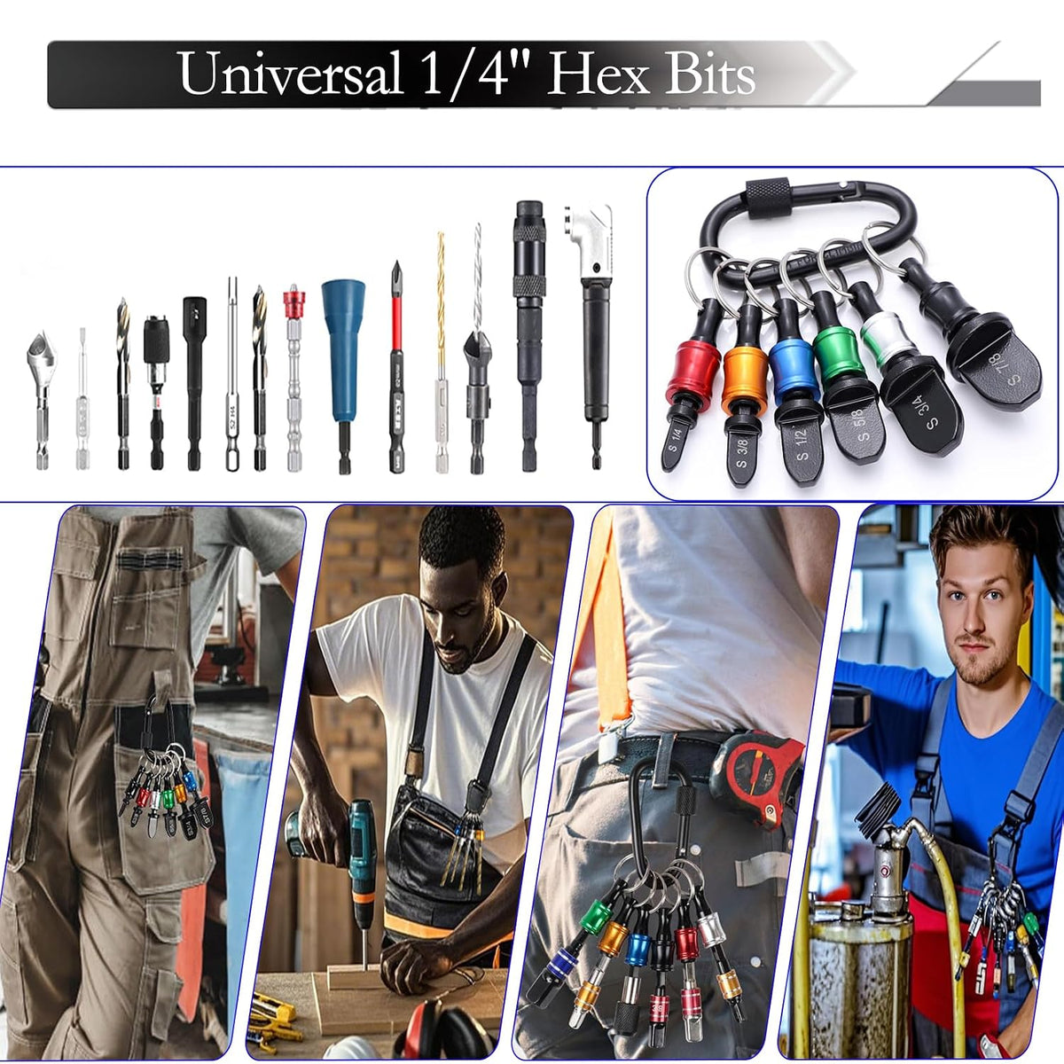 13 Pcs Swaging Tool HVAC Repairing Set with Bit Holder, (1/4" to 7/8") Air Conditioner Copper Tube Expander Swage Tool Drill Bit, Soft Copper Pipe Swager, Flaring Swedge Kit for AC Repair Install