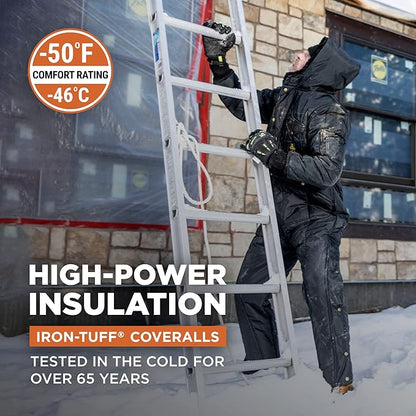 RefrigiWear Iron-Tuff Insulated Coveralls with Hood, -50F Comfort Rating