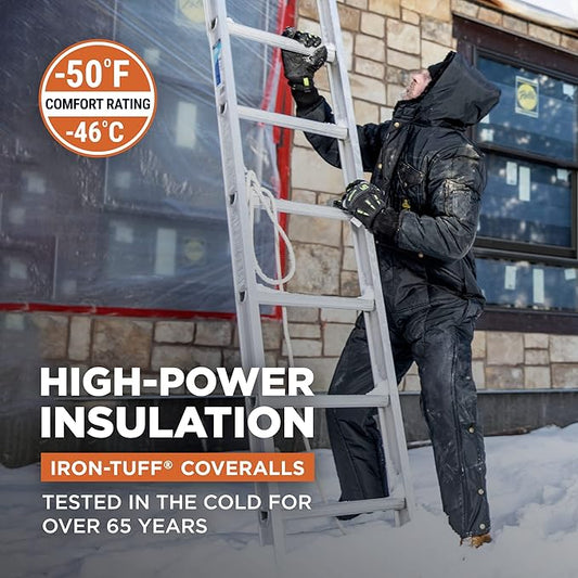 RefrigiWear Iron-Tuff Insulated Coveralls with Hood, -50F Comfort Rating