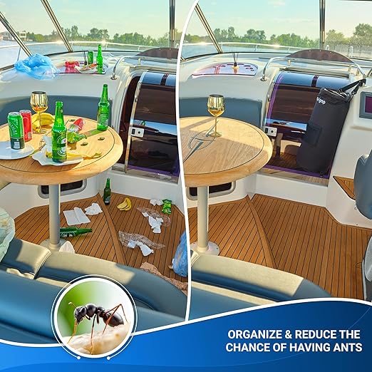 Boat trash can, 100% odor and leak resistant, portable, reusable, 10 to 13 gallon trash bag inside, easy to install and clean, fishing, sand bar,