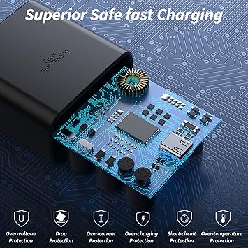 45W USB C Wall Charger Block for Samsung Super Fast Charger Type C Wall Plug Adapter Fast Charging Android Brick Compatible with Samsung Galaxy S23 Ultra,S23S23S22S21S20Note20Z Fold 4Tablet