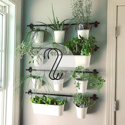 12 Pack 4 inch Vinyl Coated S Hooks with Rubber Stopper Non Slip Heavy Duty S Hook, Metal Steel Black Rubber Coated Closet S Hooks for Hanging Jeans Plants Jewelry Towels Pot Pan Cups