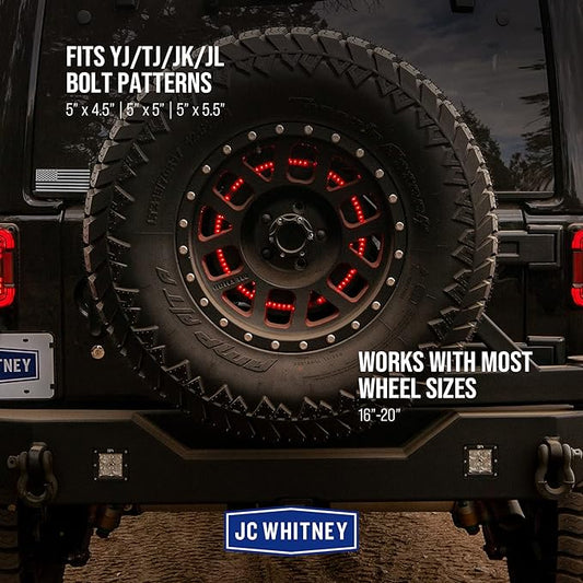 Replacement Third Brake Light LED 5 X 4.5 In. 5 X 5 In. and 5 X 5.5 In. Bolt Patterns fits 1987-2021 Jeep Wrangler (Tj Body)