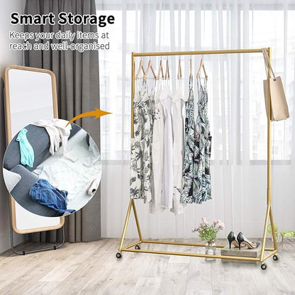 DR.IRON Coat Hangers, Premium Matte Gold Metal Shirt Dress Hanger, Lightweight Aluminum Hanger for Jacket Trouser Pant Slack
