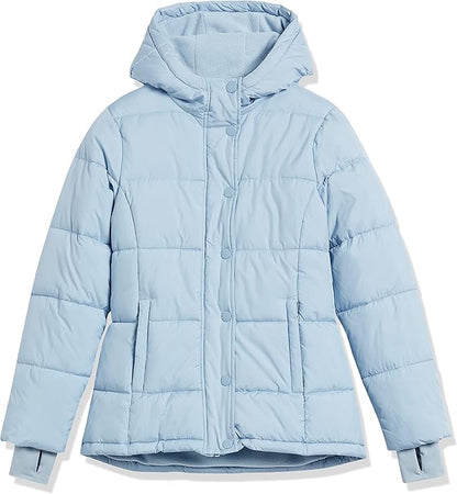Essentials Women's Heavyweight Quilted Long-Sleeve Hooded Puffer Coat (Available in Plus Size)