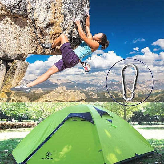 30Pack Heavy Duty Spring Snap Hooks 4Inch, 38Au Carabiner Clips for Swing, Large Steel Chain Quick Links Safety Buckle Connector for Hammock Fitness Gym Outdoor Boating, M10 Snap Hook Carabiners