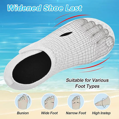 LeIsfIt Water Shoes for Women Men Wide Swim Beach Barefoot Shoes Quick Dry Aqua Socks for Pool Diving Boating River Yoga Lake Surf