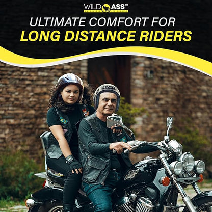 Motorcycle Air Gel-Classic Smart Seat - Ergonomic Universal Fitting Air Adjusting Pad with Straps - Ultimate Rider Comfort & Relief, Cool Flow Motorcycle Accessories for Long Rides - Black