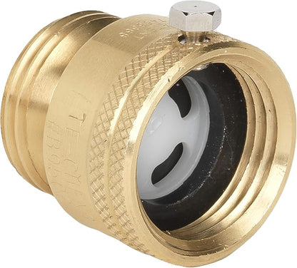 Homewerks Worldwide VACBFPZ4B Vacuum Breaker Hose Bib Backflow Preventer, 3/4 Inch, Brass