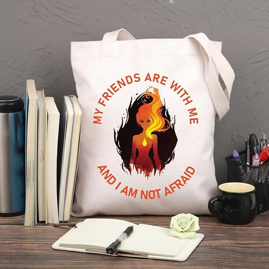 BDPWSS Crescent City Gifts My Friends Are With Me And I Am Not Afraid BFF Tote Bag House Of Earth And Blood Inspired Gift