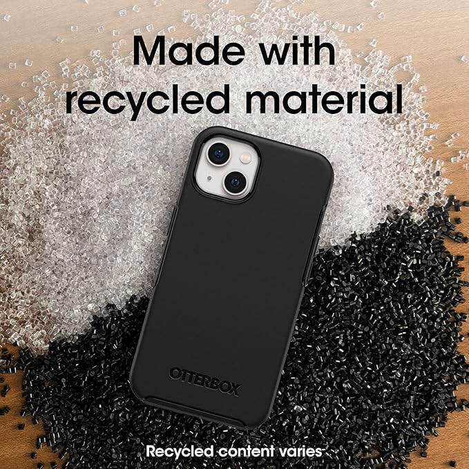 OtterBox iPhone 13 (ONLY) Symmetry Series Case - Black, Ultra-Sleek, Wireless Charging Compatible, Raised Edges Protect Camera & Screen