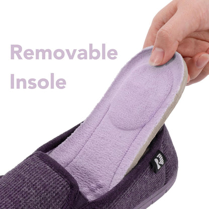 Women's Two-Tone Hoodback Slipper with Removable Insole