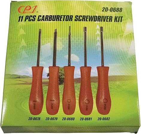 Stens Carburetor Adjustment Tools, 11 Piece Adjustment Screwdriver Kit, ea, 1