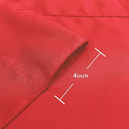 Hiasan Red Backdrop Curtains for Parties, Polyester Photography Backdrop Drapes for Family Gatherings, Wedding Decorations, 5ftx10ft, Set of 2 Panels