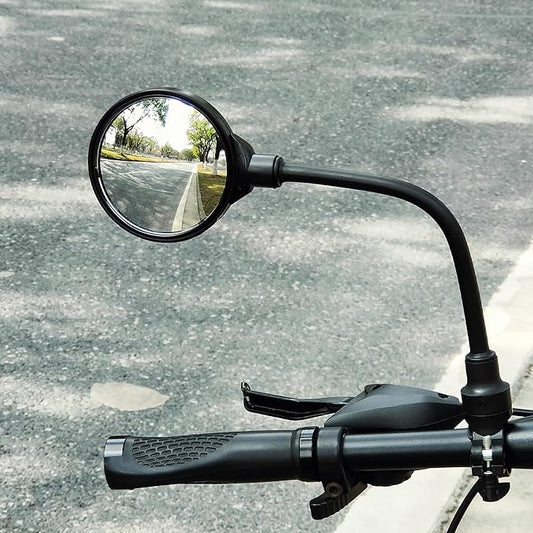 Bike Mirror, Adjustable Bike Mirrors Handlebar Rearview Mirror, Acrylic Convex Round Bike Rear View Mirrors for Handlebars, Bicycle Mirror for E-bike Scooter