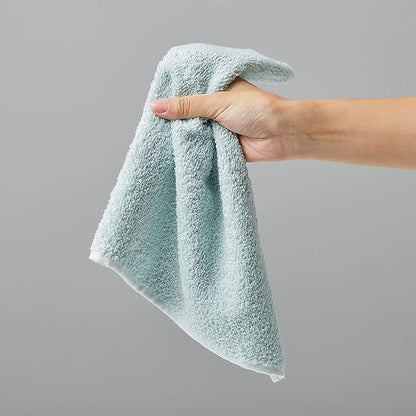 Basics face Towels for bathroom, 100 Cotton Extra Absorbent washcloth, Fast Drying - salon towel - 24 Pack (12 x 12 inches), Seafoam Green, Ice Blue, White
